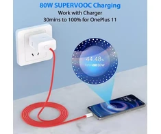 80 W įkroviklis su 1 metro usb-c įkrovimo laidu | sieninis įkroviklis greitasis įkroviklis supervooc warp įkroviklis, suderinamas su Oneplus 13 12 12r 11 10 pro