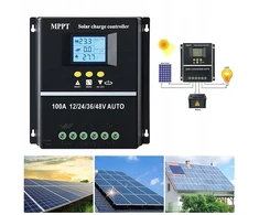 80a 12v/24v/36v/48v Mppt saulės įkrovimo valdiklis