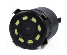 8x led atbulinės eigos parkavimo kamera apvali rca noc