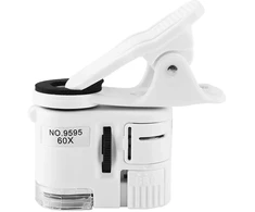 9595w 60x didinamasis stiklas Led Uv šviesa mini mobiliojo telefono spaustuko mikroskopas mobiliojo telefono didintuvas