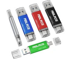 Ablaze usb c atmintinė 128 gb, usb atmintinė 5 vnt. otg 2-in-1 usb 3.0 atmintinė, dviguba usb a + type c atmintinė, skirta type-c mobiliesiems telefonams, išmaniesiems telefonams, nešiojamiesiems kompiuteriams, pc, planšetiniams kompiuteriams, mac