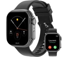 Abyx Fit Touch 5 išmanusis laikrodis vyrams ir moterims su telefono funkcija, kūno rengybos sekiklis, amoled jutiklinis spalvotas ekranas, laikrodis, kraujo spaudimo matuoklis, širdies ritmo miego monitorius, realus spo2, ip68 pedometras
