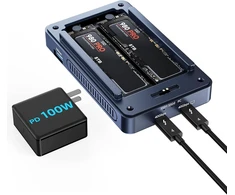 Kietasis diskas Acasis M2 Nvme Ssd dėklas 40gbps Usb C aliuminio Nvme dėklas Pcie 2280 M-key (b+m Key) kietojo kūno diskas išorinis standžiojo disko dėklas suderinamas su Usb 4/3.2/3.1/3.0/type C įrenginiais (tbu405pro)