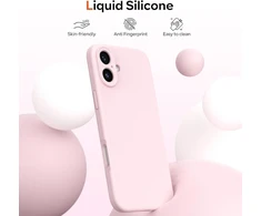 Acronix dėklas, skirtas iphone 16 (6,1 colio), aukštos kokybės silikoninis iphone 16 mobiliojo telefono dėklas su kameros apsauga ir 1 apsaugine plėvele, 360° visapusiška apsauga, smūgiams atsparus mikropluošto pamušalas