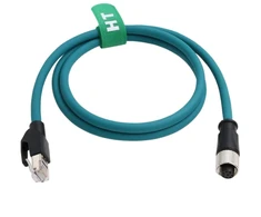 Actuator Sensor Ethernet tinklo kabelis M12 A koduotas 8 kontaktų lizdas į Rj45 Cat-7e jungiamąjį laidą, skirtas pramoninės Profibus automatikos programoms, 30 cm