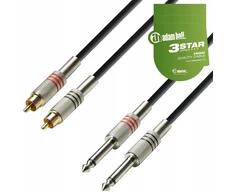 Adam Hall K3tpc audio kabelis 2x Rca - 2x Jack 1m