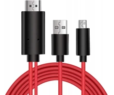 Adapteris kabelis Mhl Hdmi Micro Usb Fullhd 1080p 1,8m