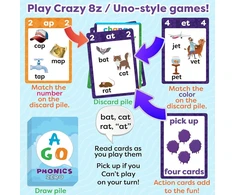 Ago Phonics Zero: kortų žaidimas vaikams 5-7 m.