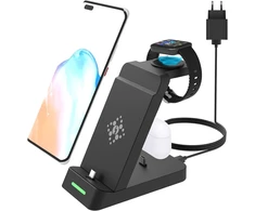 Aimtel Usb C įkrovimo stotelė, suderinama su Galaxy Watch ir mobiliuoju telefonu, 3 viename įkroviklis, skirtas Galaxy S25/s25+/s25 Ultra/s24/s23/s22/s21/s20/su Flip/su Fold, Galaxy Watch Ultra/7/6/5/4/3
