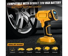 Akumuliatorinis kompresorius, skirtas dewalt 21 v, 160 psi elektrinis oro siurblys, automobilinis kompresorius, led skaitmeninis slėgio ekranas, automatinio išsijungimo funkcija, idealus dviračiui/automobiliui/kamuoliui (skirtas dewalt akumuliatoriui)