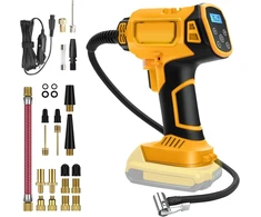 Akumuliatorinis kompresorius, skirtas dewalt 21 v, 160 psi elektrinis oro siurblys, automobilinis kompresorius, led skaitmeninis slėgio ekranas, automatinio išsijungimo funkcija, idealus dviračiui/automobiliui/kamuoliui (skirtas dewalt akumuliatoriui)
