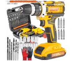 Akumuliatorinis suktuvas-gręžtuvas Meister Tools 24v 2xaku rinkinys lagamine