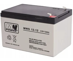 Akumuliatorius Baterija Agm Vrla Mw Power Mws Mws12-12 12v 12ah Mws12 Alarm Ups