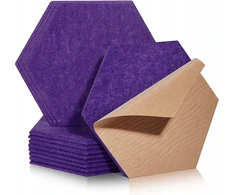 Stiprintuvas Akustinės violetinės šešiakampės plokštės 30x26x0,9 12x garso izoliacija