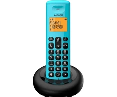 Alcatel E160 mėlynas belaidis Dect telefonas su nepageidaujamų skambučių blokavimu, didelis oranžinis apšviestas ekranas, lengvai skaitomas, klasikiniai ir polifoninės melodijos