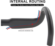 Alfa Pasca plento dviračio vairas 44 cm Aero plento dviračio vairas Carbon 31.8 mm Bicycle Dropbar Ud Matt