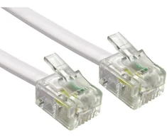 Alida Systems ® - 3m Adsl kabelis - aukščiausios kokybės / paauksuoti kontaktiniai kaiščiai / didelės spartos interneto plačiajuostis ryšys / maršrutizatorius arba modemas į Rj11 telefono lizdą arba mikrofiltrą / baltas (a: 3m - £4.75)
