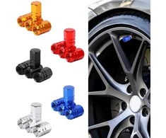 Aliumininiai padangų ventilių dangteliai, 20 vnt. aliumininių ventilių dangtelių pakuotė, automobilio ventilių dangteliai, universalūs ventilių dangteliai, automobilio padangų priedai, skirti dviračiui, motociklui, oro ventilių dangteliai