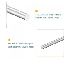 Aliuminio strypai 3mm x 300mm, 6 vnt.
