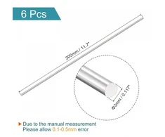 Aliuminio strypai 3mm x 300mm, 6 vnt.