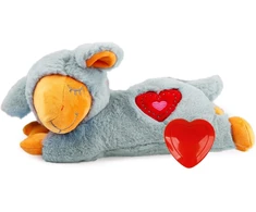 All for paws small buddy heartbeat sheep, šuniuko žaislas su širdies plakimu, šunų dresūros žaislas nerimui dėl atsiskyrimo mažinti, elgesio pagalba, avis, pilka