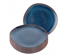 Altom Design Reactive Navy Mėlyna lėkštės, 6 vnt., 25,5 cm, tamsiai mėlynos