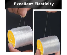 Alyvisun elastinė juostelė apyrankėms, 0,5 mm, 0,8 mm juostelė apyrankėms, tinkama pasidaryk pats papuošalų gamybai, vėriniams, apyrankėms, rankdarbiams (2 x 100 m/ritė)
