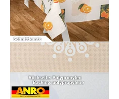 Alyvuota staltiesė, plaunama, alyvuota, sodo staltiesė, lauko, vidaus, 180 x 140 cm, kirptas kraštas, oranžinė