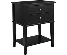 TV staliukas Ameriwood Home Franklin staliukas su 2 stalčiais, juodas