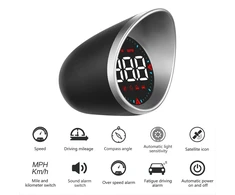 Amhvmu G5 automobilinis head-up ekranas, Gps spidometras, Gps Hud, greičio rodymas, kompasas, įspėjimas apie greitį, km/h, mph, didelis šriftas, baltas šriftas, Usb prievadas, plug and play, visoms transporto priemonėms