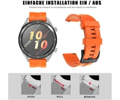 Anbest dirželiai, suderinami su huawei watch gt/gt 3 46 mm/gt 2 46 mm dirželiu, 22 mm silikoninis pakaitinis dirželis