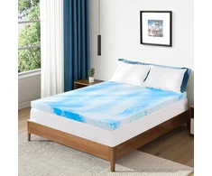 Lova Antklodė 90 x 200 cm - 5 cm aukščio memory foam čiužinio antklodė, pagaminta iš gelinio memory foam su vandeniui atspariu oeko-tex sertifikuotu čiužinio apsauga, mėlyna