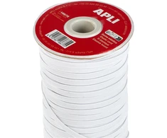 Apli 18675 - plokščia elastinė virvė 5mm x 100m balta