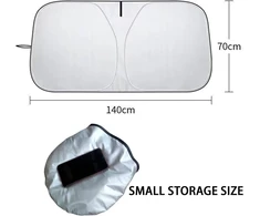 Apsauga nuo saulės automobilio priekinis stiklas 140 x 70 cm automobilio priekinio stiklo skėtis nuo saulės, automobilio priekinio stiklo uždangalas viduje, sulankstomas priekinio stiklo skėtis nuo saulės vasarai