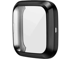 Apsauginis dėklas su ekrano apsauga Fitbit Versa 2 (3 vnt., juodas)