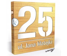 Apšviestas namo numeris adresinė lentelė led 30x30 cm sutemų jutiklis