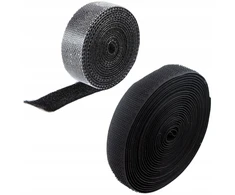 Aptel kabelių organizeris, laidų maskavimo mova su velcro, 1m+1m, juoda Ag736b