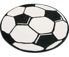 Apvalus kilimas Hanse Home 100 cm juodai baltas