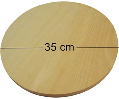 Apvalus medinis pjaustymo ir serviravimo lentelė 35cm