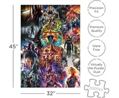 Aquarius Marvel Avengers koliažas (3000 dalių dėlionė) - be atspindžių - tikslus prigludimas - oficialiai licencijuota Marvel atributika ir kolekcionuojami daiktai - 81 x 114 cm