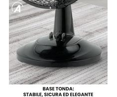 Ardes - ar5ea23b tylus stalo ventiliatorius 3 mentės new easy 23 - ardes ventiliatorius visiškai juodas osciliuojantis su vertikaliu pakreipimu ir rankiniu valdymu - ardes stalo ventiliatorius 2 greičiai