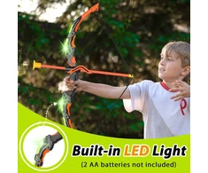 Arrow and Bow Kids Led šaudymo iš lanko rinkinys žaislas lauko žaidimai vaikams siurbtuko strėlės taikiniai strėlinė lankai dovana berniukams nuo 4 6 8 12 metų (2 vnt.)