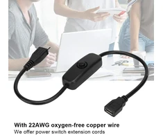 Ashata micro usb kabelis, micro usb female į male prailginimo kabelis su 501 mygtuko jungikliu, skirtas micro usb kabeliui su mygtuko jungikliu micro usb male ir female