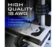 Asus Ezdiy-fab 300mm Kabelių Prailginimo Rinkinys su Šukomis - Juoda/pilka