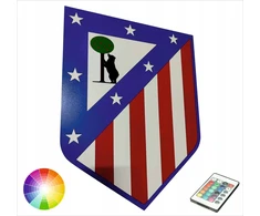 Atletico Madrid herbas naktinė lempa ant sienos Led Rgb nuotolinio valdymo pultas