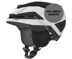 Atomic Backland slidinėjimo šalmas lengvas ir saugus – baltas – dydis M – maksimali smūgio absorbcija – Active Aircon ventiliacijos sistema – 3d ausų pagalvėlės + 360° prigludimo sistema tobulam prigludimui – galvos apimtis 55–59 cm