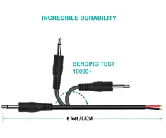 Audio atnaujinimas: 2 vnt. 3,5 mm mono lizdo kištukai, 25 cm kabelio ilgis, Ts 2 kontaktų adapteris, puikiai tinka audio kabelių remontui ir patobulinimams, greitas ir patikimas sujungimas (alavas geriausias
