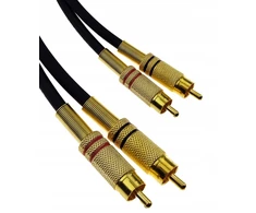 Audio cinch 2rca 2xrca kabelis Cross-tech R5 Gold - 1,5m