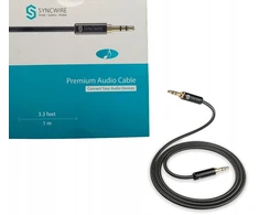 Audio kabelis minijack 3,5 mm premium aux 1 m syncwire