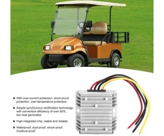 Aukson Dc įtampos mažintuvas - konverteris įtampos reguliatorius mažintuvas 36 V / 48 V į 12 V priedai, tinkami Club Car, vandeniui atsparus maitinimo šaltinio transformatoriaus volto modulis